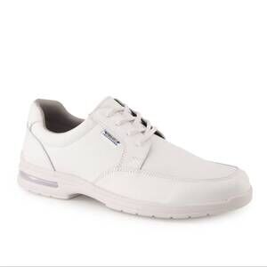 NEW FERRATO men's professional flat leather shoes in white